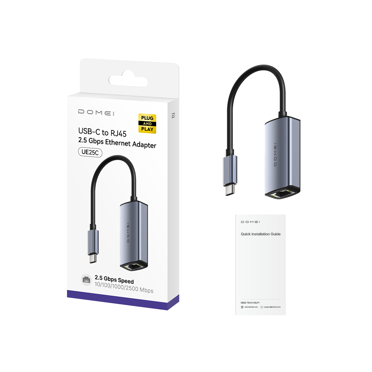USB-C to 2.5 Gbps Ethernet Adapter, UE25C 1.0