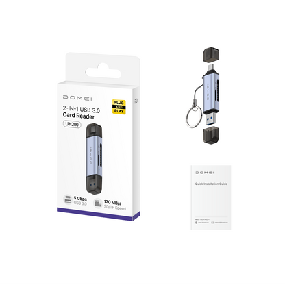 2-In-1 USB 3.0 Card Reader, UH200 1.0